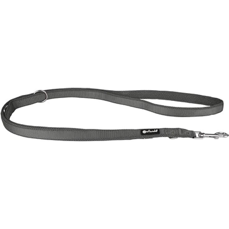 Petlando Hundeleine 3m Mesh, atmungsaktiv und weich gepolstert, 3-fach verstellbar mit Karabiner, für mittelgroße Hunde, anthrazit 300x2,5cm – Bild 5