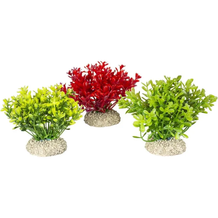 EBI Aqua Della Glosso Set S, künstliche Pflanze für Aquarien-Dekoration, flexiblem Kunststoff, naturgetreue Bewegung
