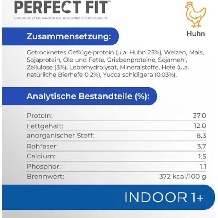 Perfect Fit Indoor Adult Trockenfutter für Katzen ab 1 Jahr, Huhn, 7 kg – Mit Taurin, Vitaminsupport für gesunde Haut & Harnwege, optimale Gewichtskontrolle – Bild 5