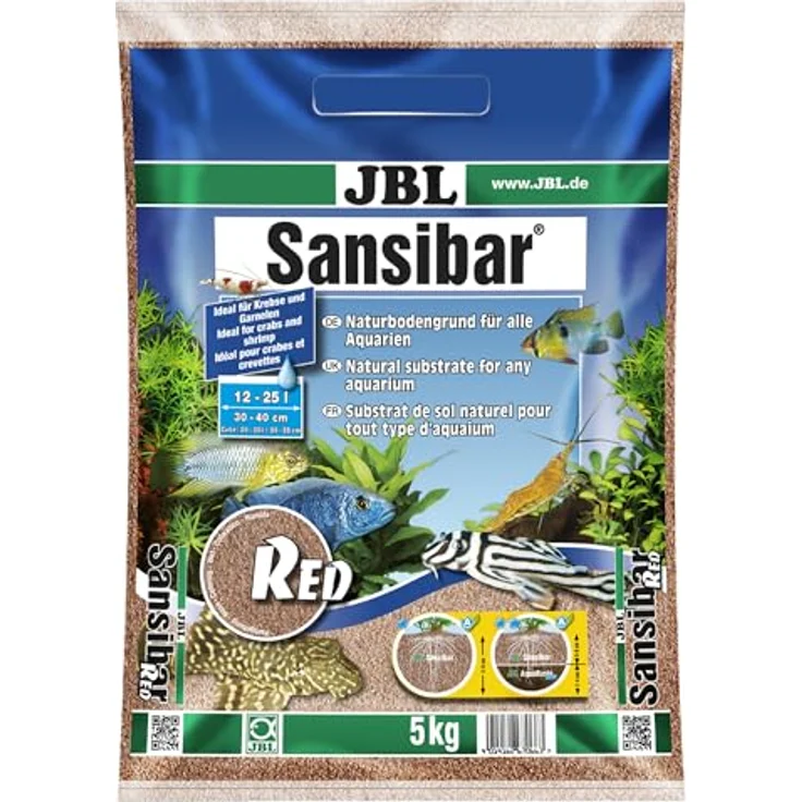 JBL Sansibar Aquarienbodengrund, 5 Kg, roter Aquariensand für grabende Fische und Pflanzen – Bild 2