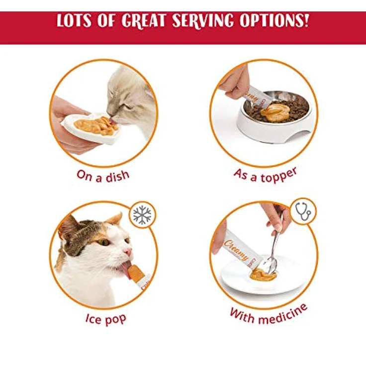 Catit Creamy, flüssigkeitsspendende Leckpaste für Katzen mit Thunfisch, 15 x 10g, reich an Eiweiß und Aminosäuren – Bild 4