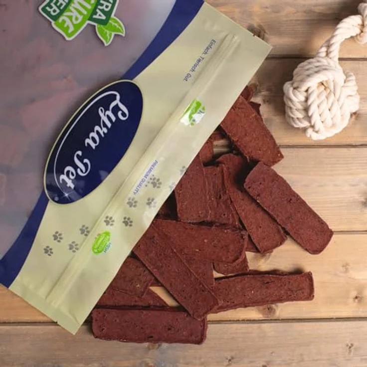 Lyra Pet® Pferdefleischstreifen Hundefutter Snack, 5 kg, fettarm, schonend getrocknet, ideal für Welpen und Senioren, wieder verschließbarer Beutel – Bild 5