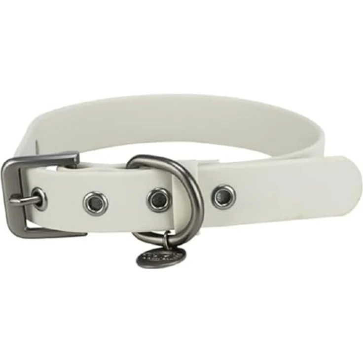 Trixie Hunde-Halsband CityStyle L-XL, hellgrau, Halsumfang 50-57cm, hochwertiges, verstellbares PVC-Halsband, wasserabweisend & abwischbar, für große Hunde, 1971816 – Bild 1