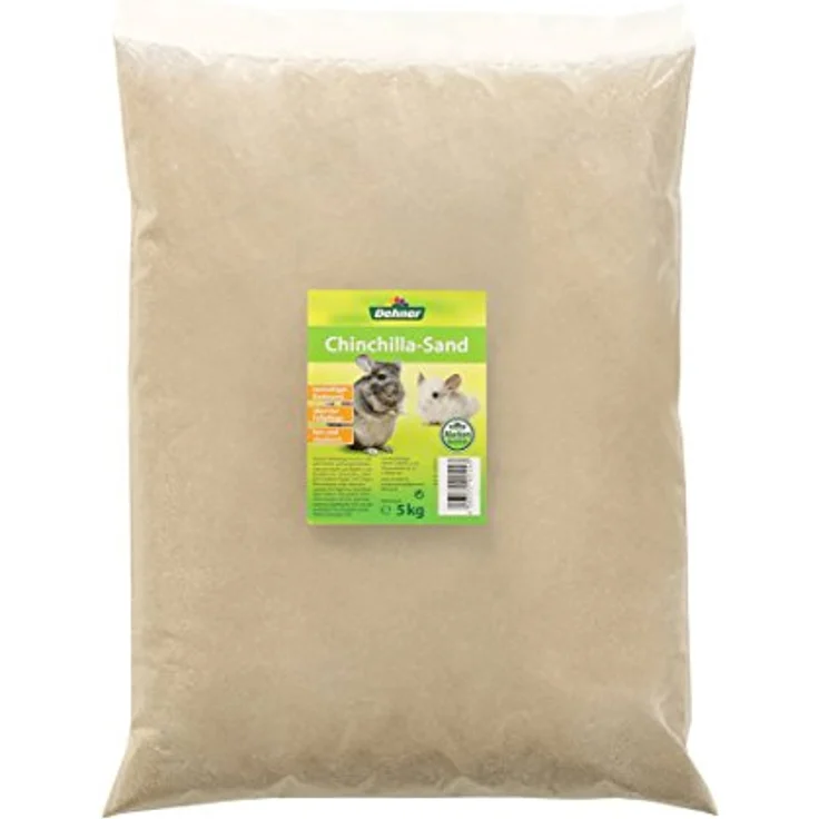 Dehner Chinchilla-Sand, tonhaltig, 5 kg, feinkörnig, staubarm, ideal zur Fellpflege und Beschäftigung für Nagetiere – Bild 1