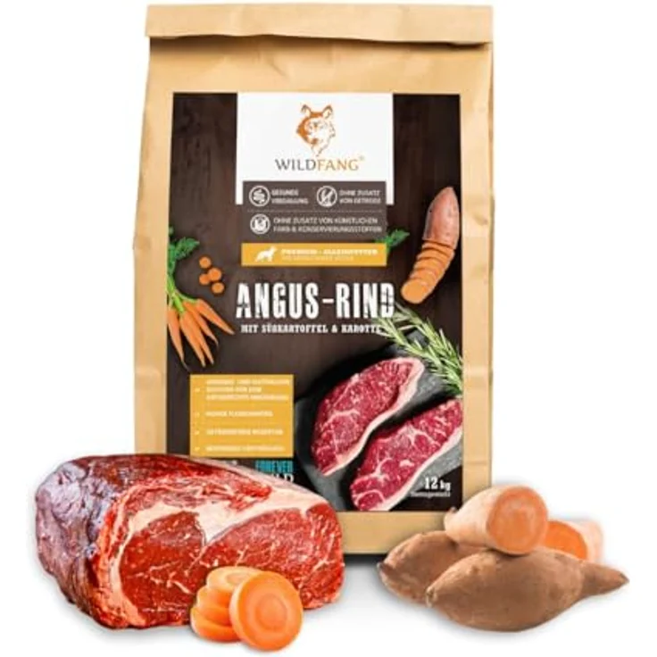 Wildfang® Hundefutter - Trocken - Getreidefreies Premiumfutter mit 50 % Angus-Rind, 2 kg – Bild 2