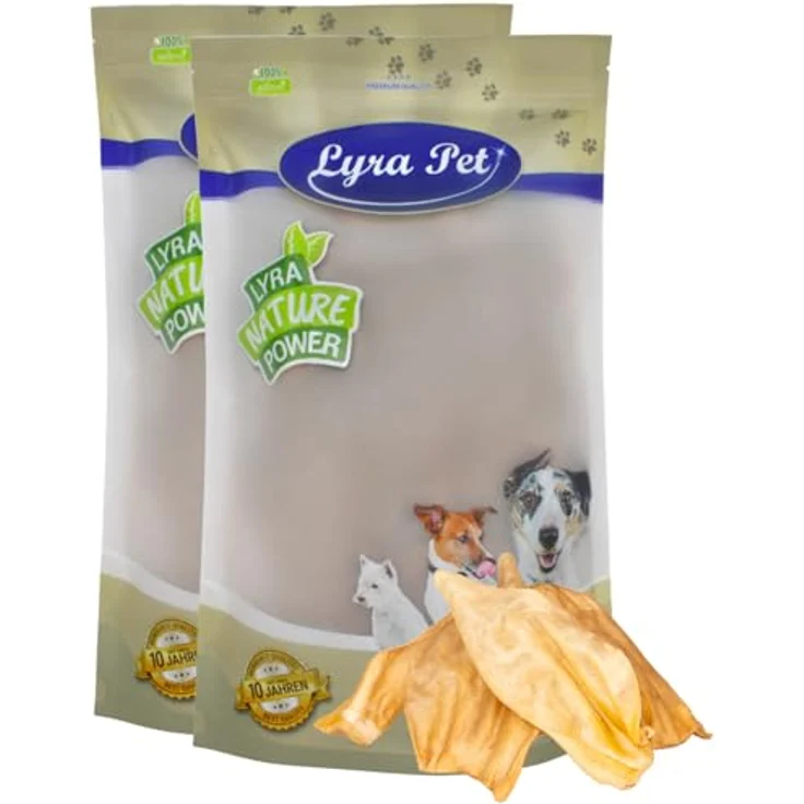 Lyra Pet® 200 Rinderohren, 4 kg naturbelassene Hundesnacks, proteinreiche Belohnung zur Zahnreinigung – Bild 1
