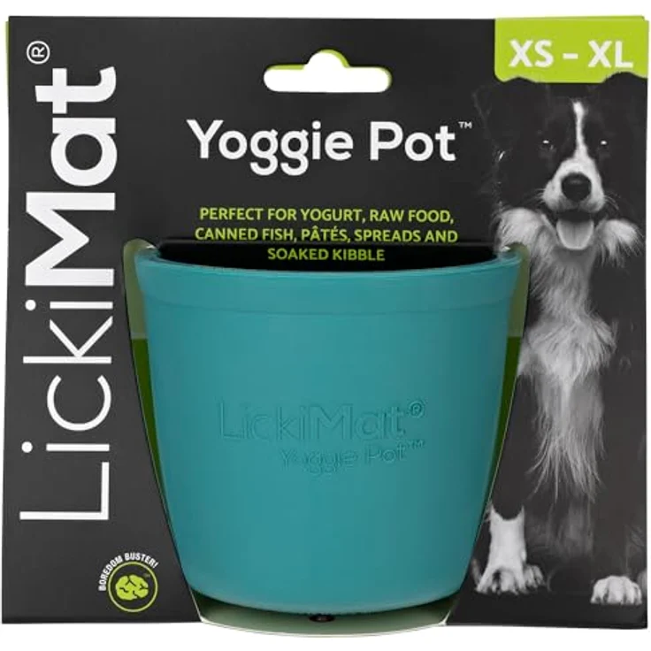 LickiMat Futternapf LickiMat Yoggie Pot, Becherförmiger Futternapf mit Noppen, natur/gummi, 9,5 cm Durchmesser, 9 cm Höhe – Bild 2