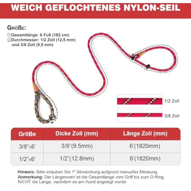 lynxking Hundeleine reflektierende 180cm Schleppleine mit Zugstopp, gepolstertem Griff und starker Sichtbarkeit bei Nacht, ideal für Training und Gassi gehen – Bild 3