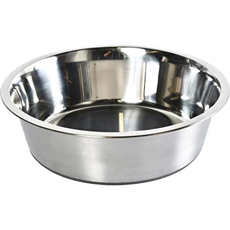Dehner Lieblinge Hunde- und Katzennapf Silver, ca. Ø 25.5 cm, Höhe 7 cm, Volumen 2600 ml, Edelstahl, silber – Bild 2