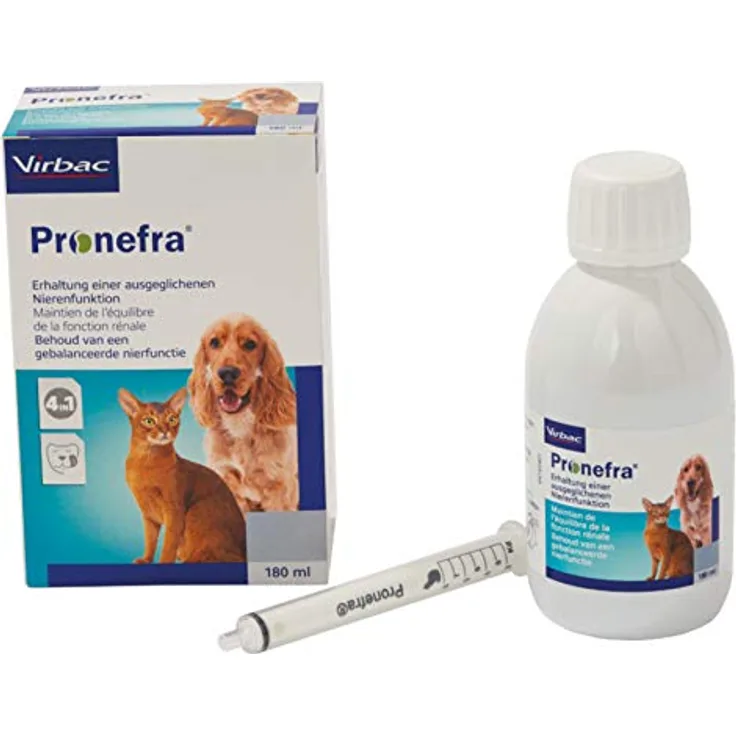 Virbac Pronefra Diät-Ergänzungsfuttermittel für Kleintiere, zur Unterstützung bei chronischer Niereninsuffizienz, 180 ml