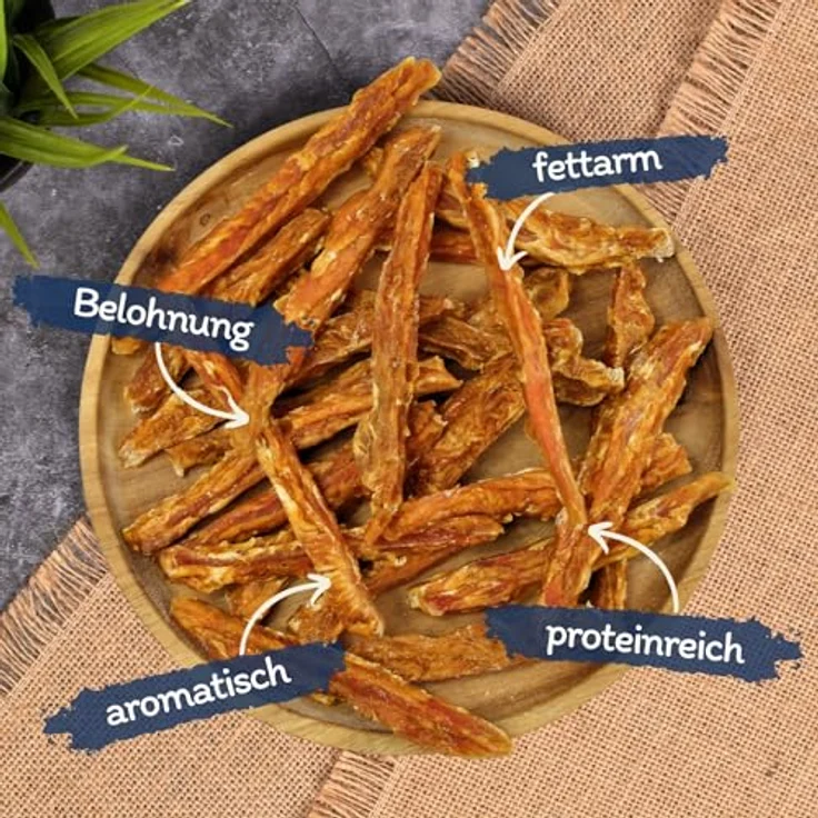 Lyra Pet® 5 kg Hühnerbruststreifen, fettarmer Kausnack für Hunde, leicht zerkaut für Welpen und Senioren – Bild 2