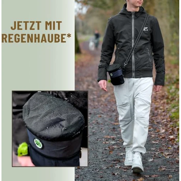 GIZZY® DAS ORIGINAL Leckerlitasche für Hunde mit Einhand-Öffnung, wasserdichten Fächern und herausnehmbarem Innenbeutel, Blau – Bild 5