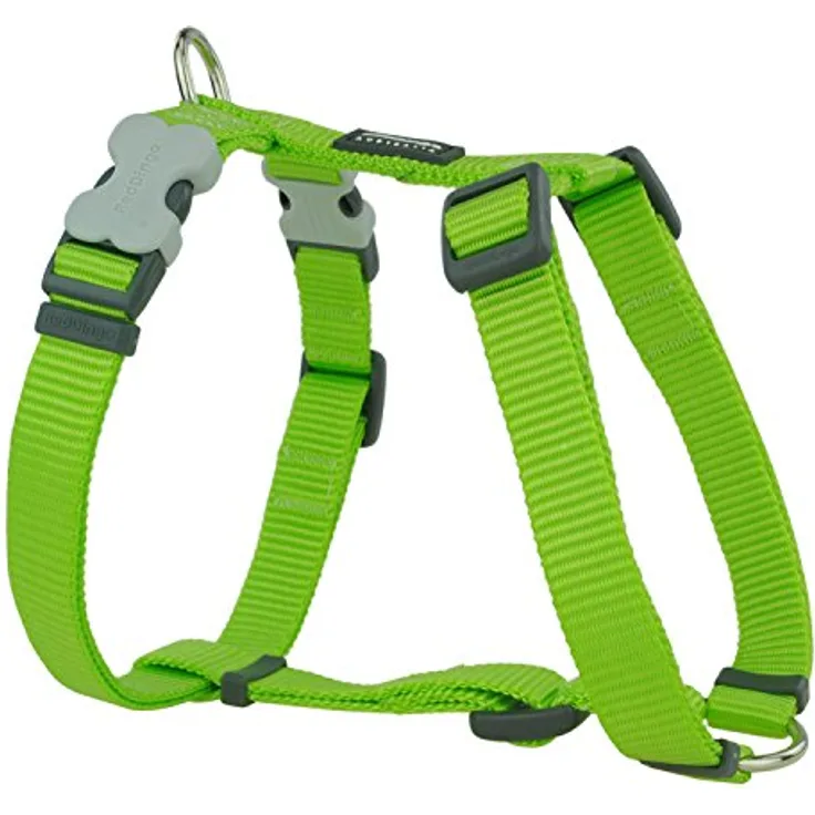 Red Dingo Weiches Hunde-Geschirr, verstellbar, für Halsumfang 30-48 cm, Neongrün