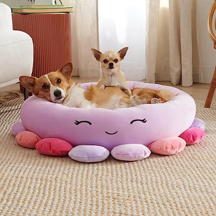Squishmallows Pet Bed - Oktopus 76 cm, Hundebett + Katzenbett aus 100% Polyesterstoff, mehrfarbig – Bild 6