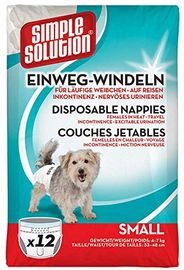 Simple Solution Einwegwindeln für Hunde, Größe S, 12 Stück