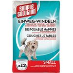 Simple Solution Einwegwindeln für Hunde, Größe S, saugfähig und auslaufsicher, 12 Stück