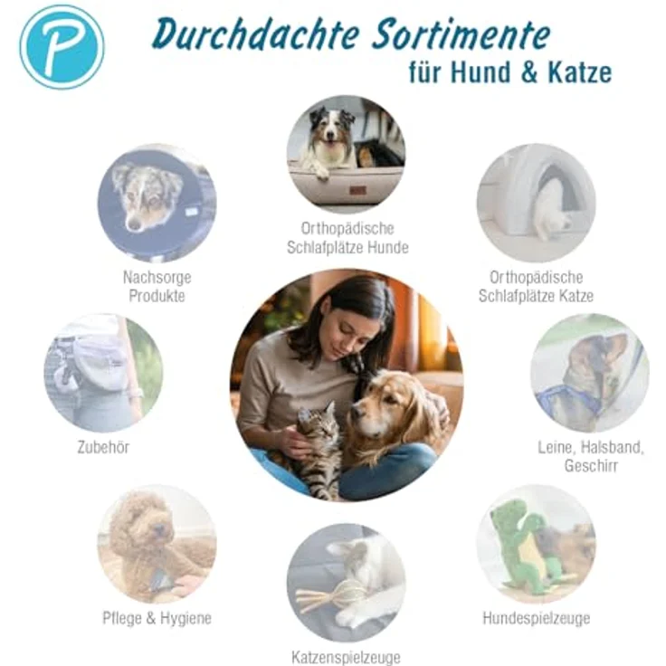 Petlando Hunde-Bett Lima Ortho, orthopädisches Hundebett in Stone, Druckentlastung, abnehmbarer Bezug, waschbar bei 30 °C, Wendekissen mit Fellimitat – Bild 12