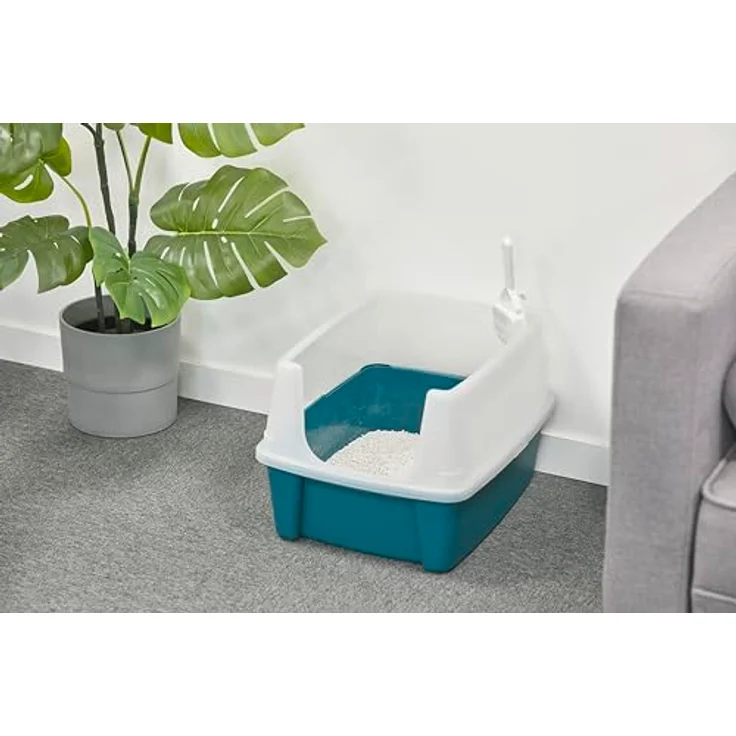 Iris Ohyama, Katzentoilette, Geschlossene Katzentoilette, Schaufel, B48.5 x T38 x H30 cm, CLH-12, Entenblau – Bild 7