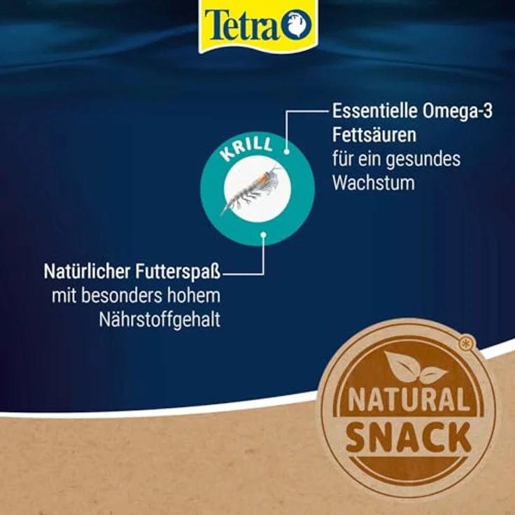 Tetra Delica Krill Naturfutter, 100% gefriergetrocknete Kleinkrebse, gesunde Snacks für Zierfische, 100 ml Dose – Bild 4