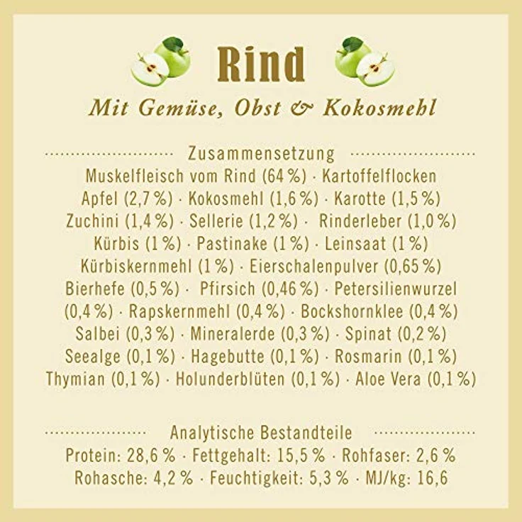 Terra Canis Canireo Rind, Hunde-Trockenfutter aus natürlichen Zutaten, 5kg – Bild 3