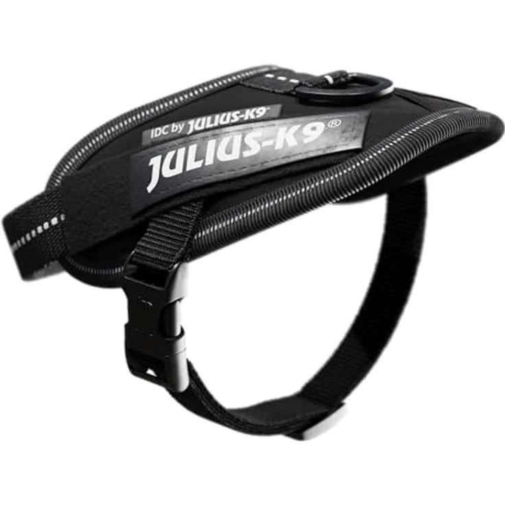 Julius-K9 Hunde-Geschirr IDC Powergeschirr schwarz, atmungsaktives Innenfutter, verstellbar, reflektierend, fluoreszierender Schriftzug – Bild 3