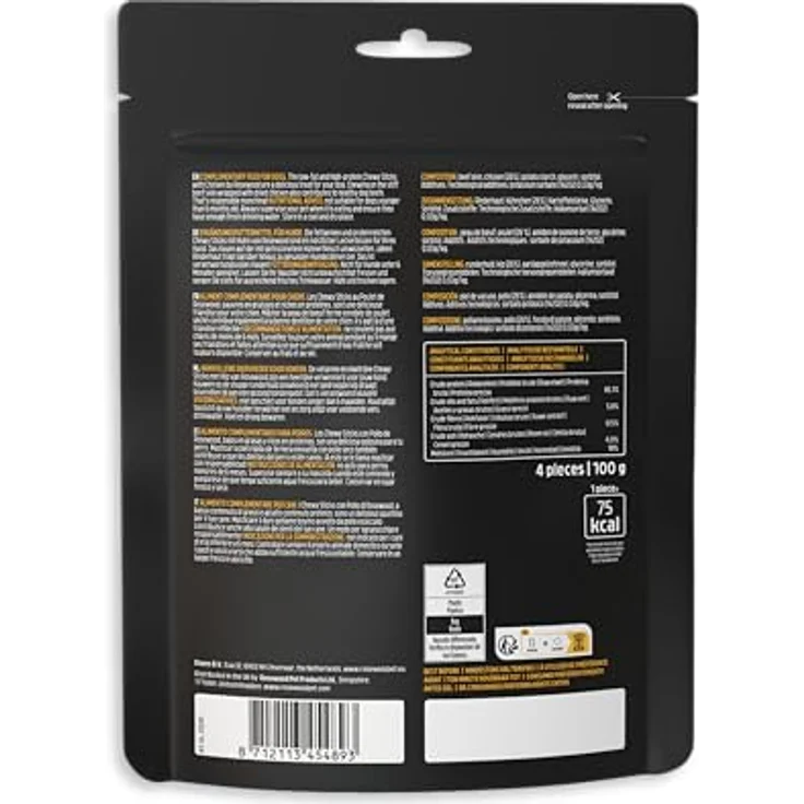 Rosewood Chewy Sticks Huhn Medium – Kaustangen mit Huhn und Rinderhaut, getreidefreier Kausnack für Hunde, unterstützt die Zahnpflege, 100 g – Bild 2