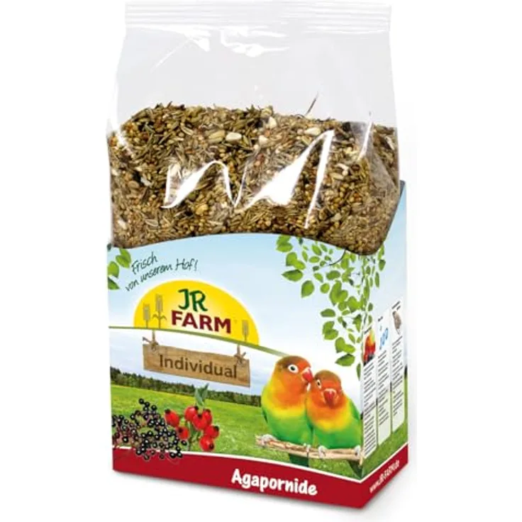 JR FARM Birds Individual Agapornide, artgerechtes Kleintierfutter, 1 kg mit hochwertigen Saaten und ohne künstliche Zusätze, Made in Germany