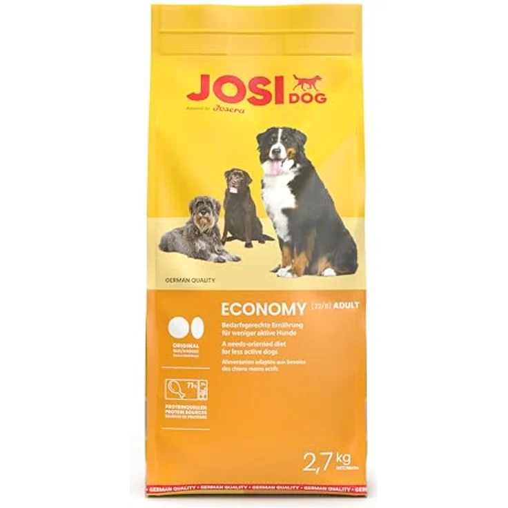 JosiDog Economy, Premium Trockenfutter für weniger aktive Hunde, 2,7 kg, viel tierisches Protein, Alleinfutter – Bild 2