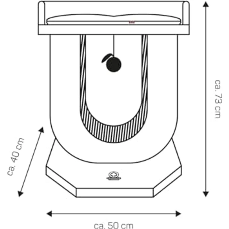 CanadianCat Company Kratzstamm Unique, anthrazit, U-Form mit hochwertigem Kratzteppich und bequemer Liegefläche, ca. 50 x 40 x 73 cm – Bild 3