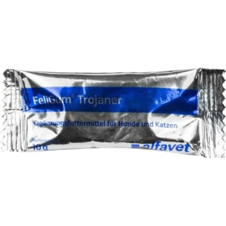 Alfavet FeliGum Trojaner Doppelpack | 2 x 30 x 10 g | Ergänzungsfuttermittel für Katzen und Hunde | Weiche Konsistenz zum Verstecken von Medikamenten – Bild 4