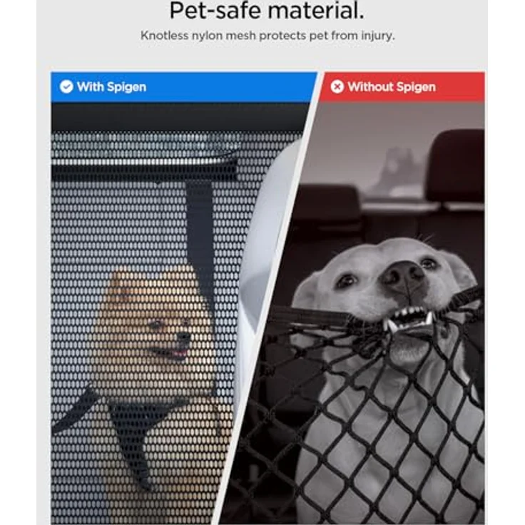 Spigen Hundegitter für Tesla Model Y/3/X/S, Tierbarriere mit Hartgitter & Haken, atmungsaktives Design, schwarz – Bild 2