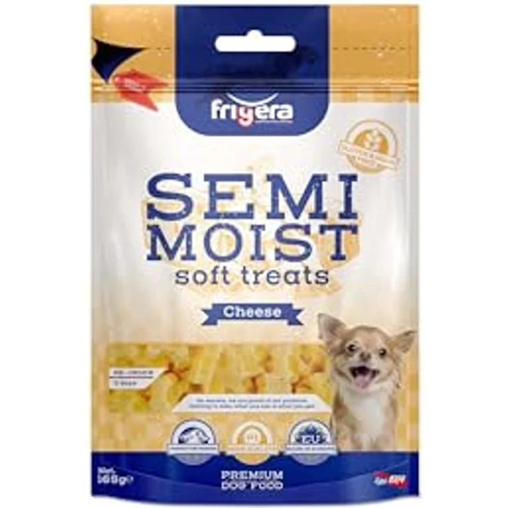 friGERA Semi-Moist Soft Treats Käse, Gluten- und getreidefreies Hundeleckerli, 165g, ideale Belohnung für Training, hergestellt in Belgien – Bild 2