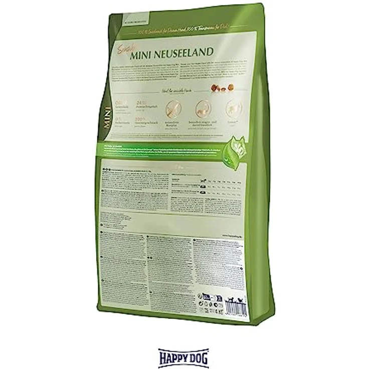 Happy Dog Sensible Trockenfutter Hund Adult Mini Neuseeland, weizenfrei mit Lamm und grünlippiger Neuseeland-Muschel, 800 g – Bild 4