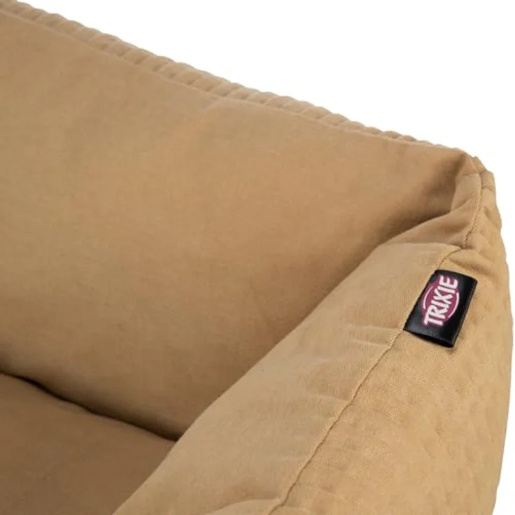TRIXIE Tierbett Bett Marley ocker für Hunde, rutschfester Boden, waschbar, Canvas – Bild 5