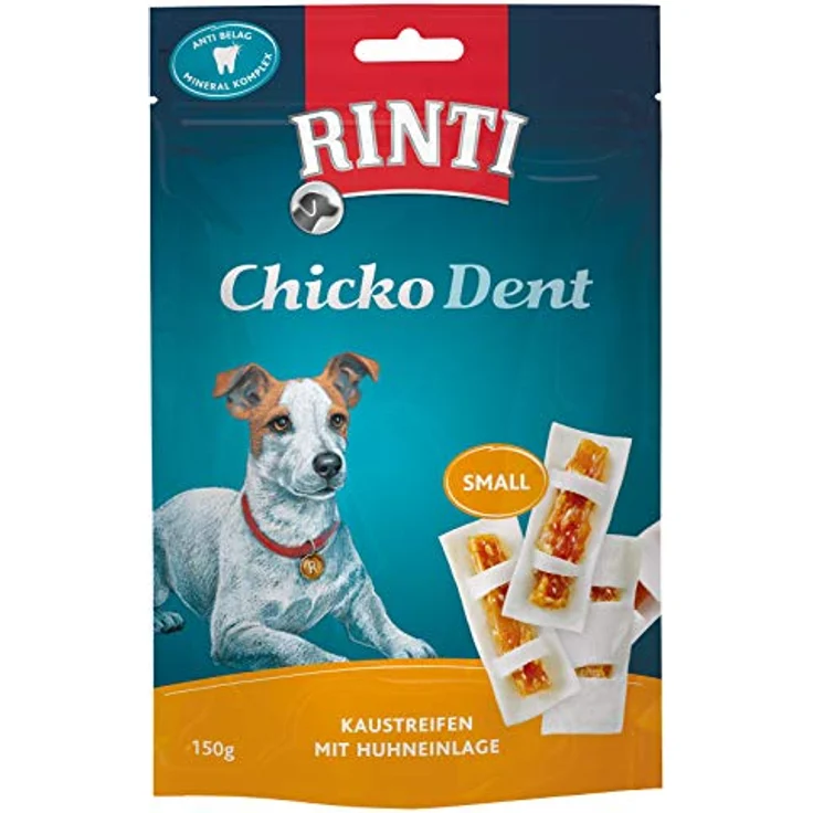 Rinti Chicko Dent Huhn Small, Hundesnack mit Mineralkomplex für Zahnpflege, 150g – Bild 1
