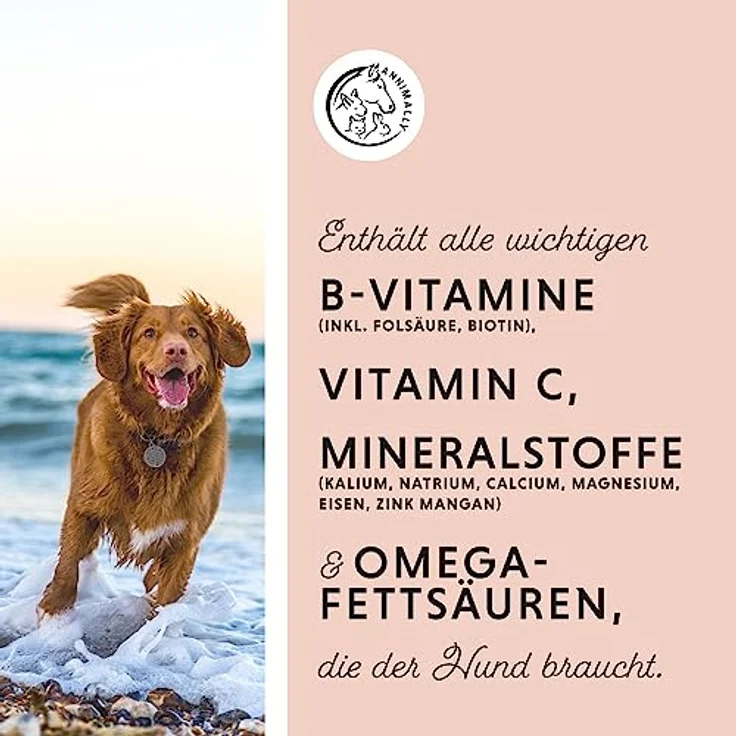 Annimally Multivitamin Komplex Pulver für Hunde, 200g mit Gerstengras, Spirulina und Bierhefe, über 17 natürliche Vitamine & Mineralien – Bild 3