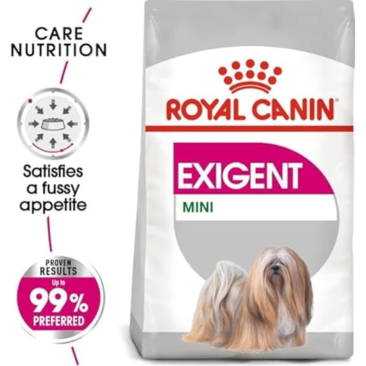 Royal Canin CCN Exigent Mini, 1kg Trockenfutter für wählerische kleine Hunde bis 10 kg, vollwertige Ernährung mit knusprigen Kissenstückchen – Bild 3