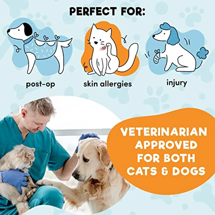 BENCMATE Aufblasbare Halskrause für Hunde & Katzen, Leckschutzkragen für post-operative Genesung, verstellbar und sichtblockierend – Bild 5