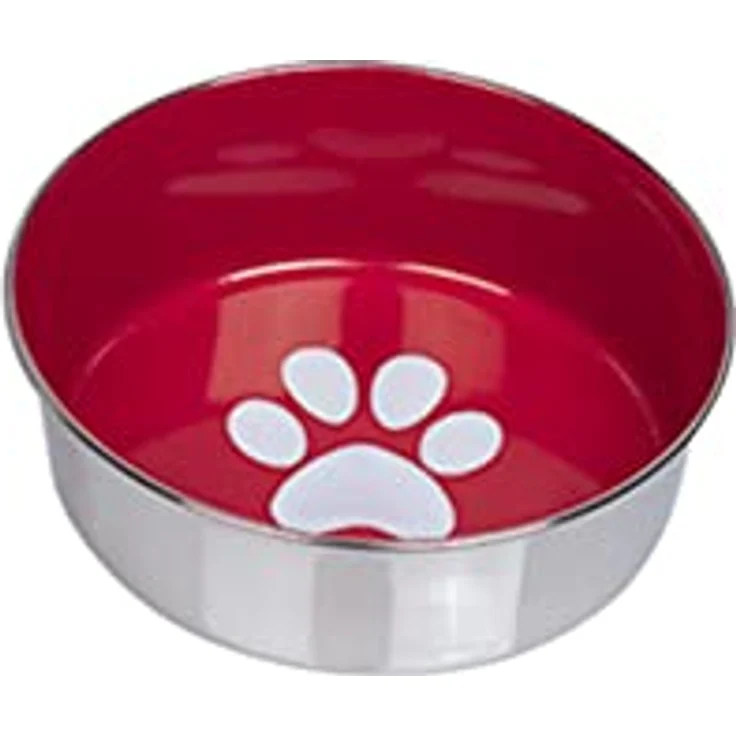 Nobby Edelstahlnapf Heavy PAW, rutschfest, rot, 24,0 cm, 2,70 ltr.