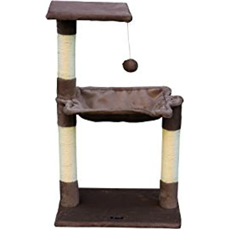 Gloria Katzenkratzbaum, 36 x 50 x 83 cm, aus Holz und Stahl mit Sisal in Braun – Bild 1
