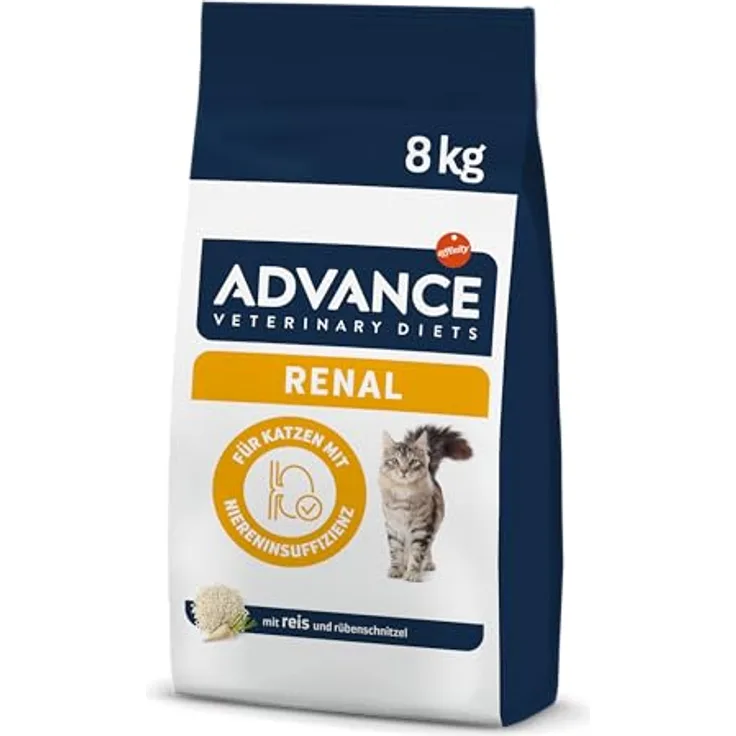Affinity Advance Veterinary Diets | Katzentrockenfutter Renal, speziell für Niereninsuffizienz, 8 kg, niedriger Phosphorgehalt, unterstützt Nierenschutz