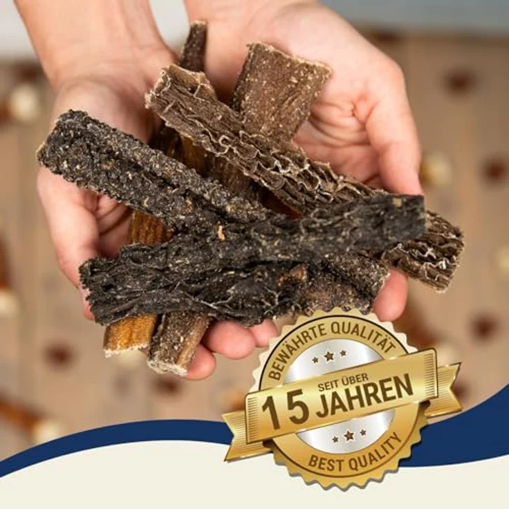 Lyra Pet® Rinderpansen groß getrocknet 12-15 cm, 5 kg, naturbelassener Kausnack, proteinreich, gut verträglich für Welpen und ältere Hunde – Bild 4