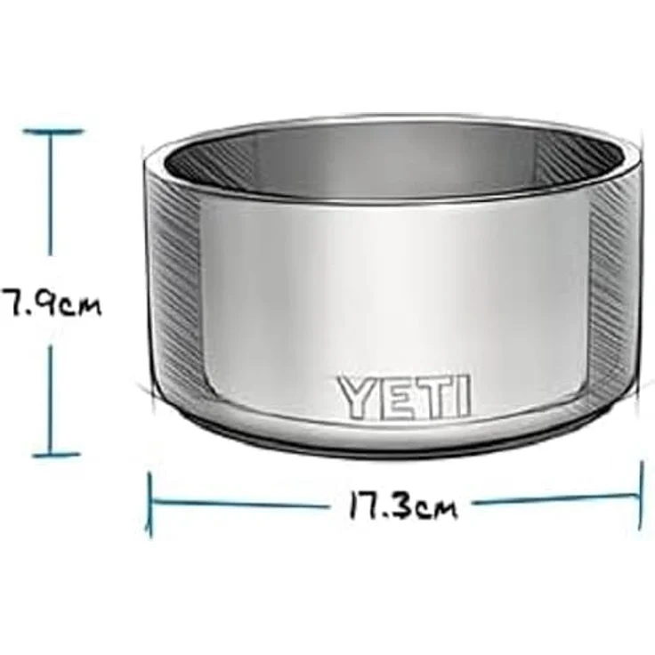 YETI Boomer Hundenapf, Edelstahl 18/8, rostbeständig, Spülmaschinenfest, mit non-slip Ring, Schwarz, Größe 4 – Bild 3