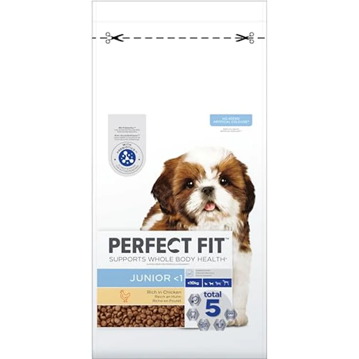 Perfect Fit Junior <1 Trockenfutter für kleine Hunde (<10kg) unter 1 Jahr, 6kg – Premium Hundefutter mit Hühnergeschmack zur Unterstützung gesunden Wachstums – Bild 2