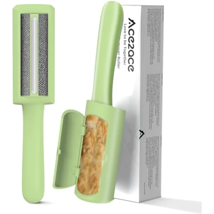 ACE2ACE Mini Fusselrolle, Wiederverwendbarer Tierhaarentferner für Kleidung, effektiv für Jacken und Möbel