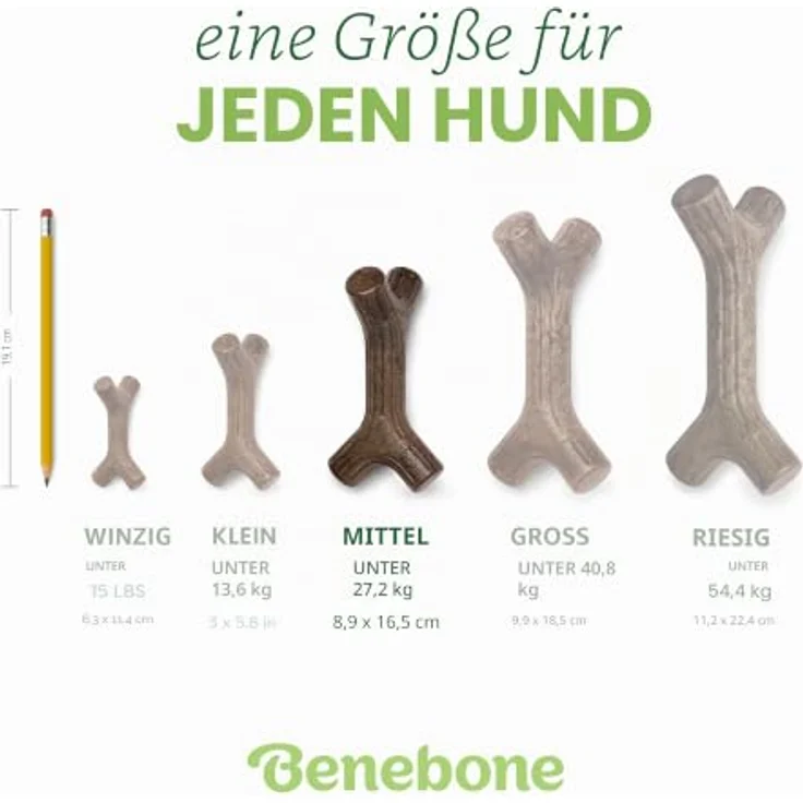 Benebone Bacon Stick Kauspielzeug für aggressive Kauer, echter Speck, langlebig, Größe M – Bild 4