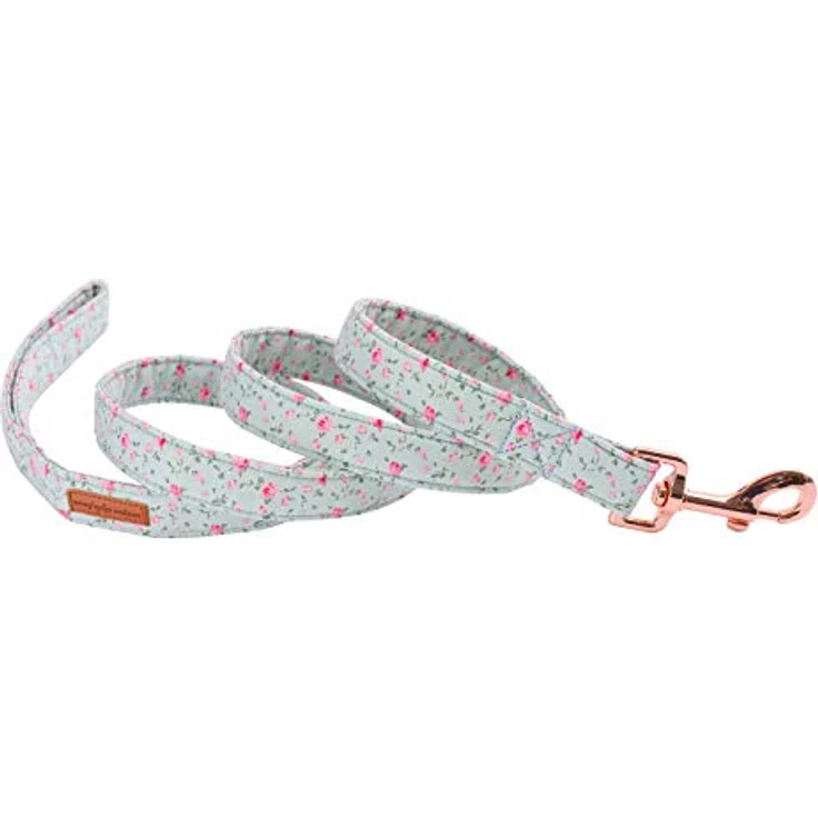 Unique Style Paws Hundehalsband Fliege, verstellbar für kleine bis große Hunde und Katzen, hochwertiges Baumwollmaterial, inklusive Leine – Bild 2