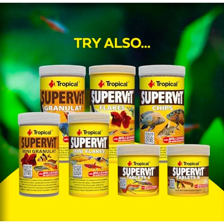 Tropical Supervit Premium Hauptfutter, Flockenfutter für alle Zierfische, mit Vitamin C und Beta Glucan, 1 l – Bild 5