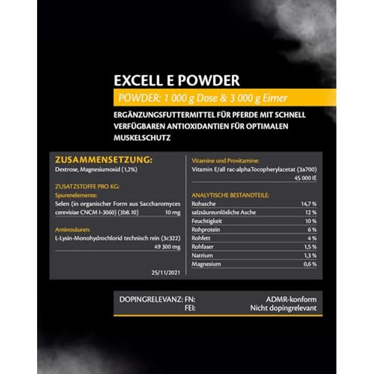 Equistro EQUISTRO® Excell E, Ergänzungsfuttermittel für Pferde zur Unterstützung der Muskelfunktion, 1000 kg – Bild 3