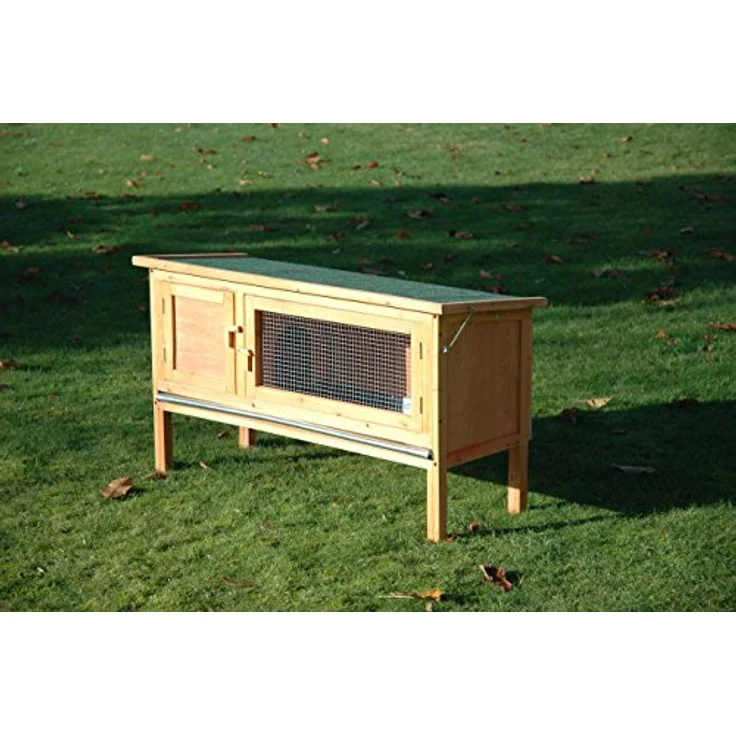 dobar 23306FSC Kleintierstall aus imprägniertem Nadelholz, mit Zinkschublade, Ruheraum, Aufstellvorrichtung und Maßen 115 x 45 x 66 cm – Bild 3